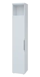 SIN 6 - 4DN kancelářská skříň, 1-dveřová/nika, levá, 2170x400x400, bílá